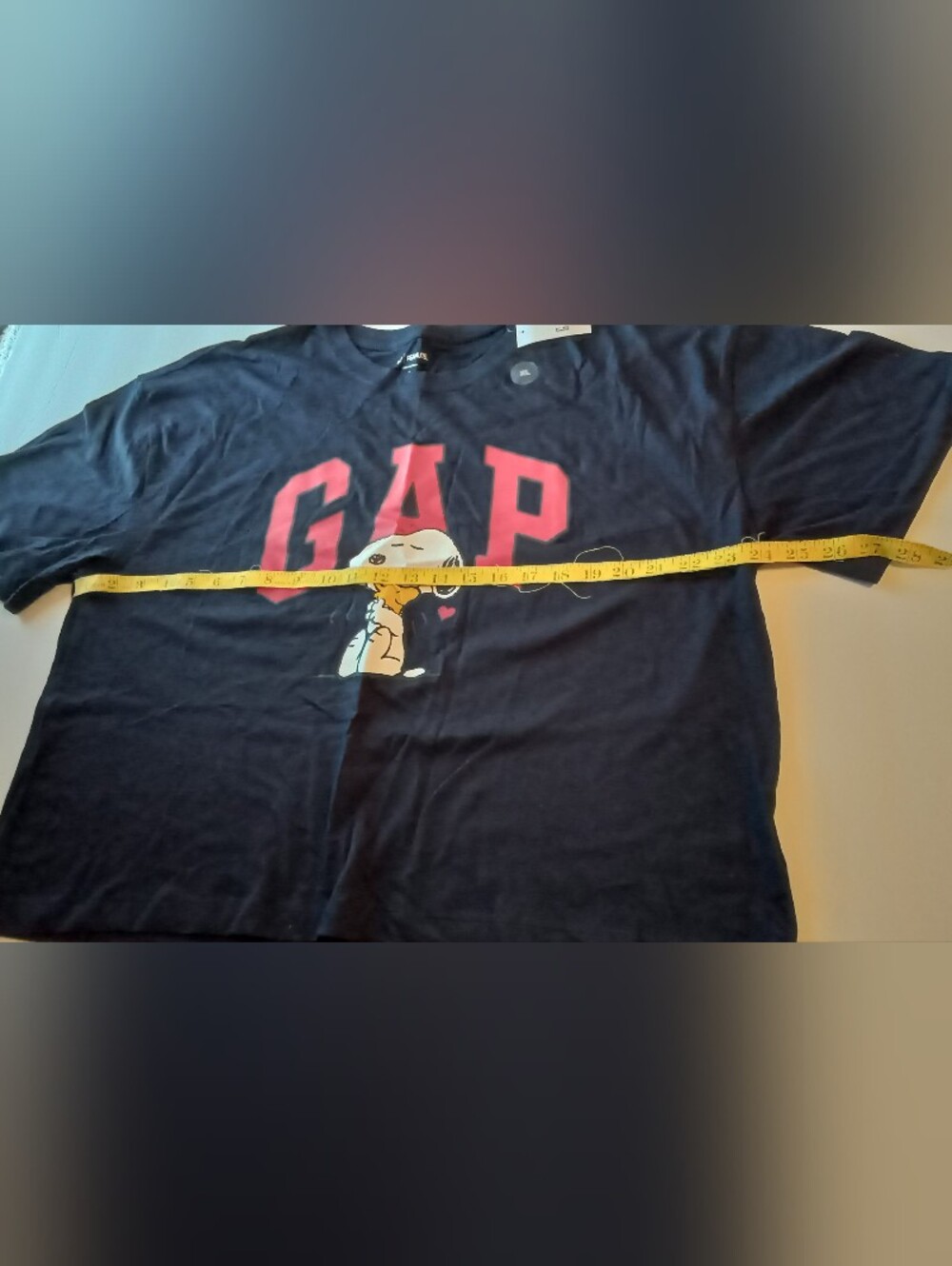 GAP Navy Sweatshirt with Red Logo and Snoopy Graphic